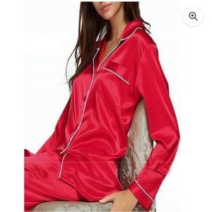 Silk Satin Pajamas Set Long Sleeve